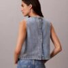 Top curto em Denim Top curto em Denim