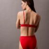 Top de bikini triangular com logótipo moderno Top de bikini triangular com logótipo moderno