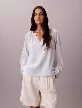 Top Popover em mistura de algodão leve