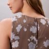 Top sem mangas em chiffon estampado Top sem mangas em chiffon estampado