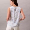Top sem mangas em chiffon estampado Top sem mangas em chiffon estampado
