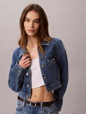 Trucker Jacket de ganga curto Trucker Jacket de ganga curto