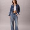 Trucker Jacket de ganga curto Trucker Jacket de ganga curto