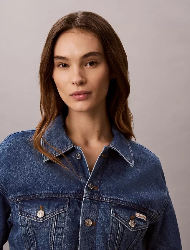 Trucker Jacket de ganga curto Trucker Jacket de ganga curto