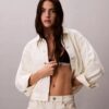 Trucker Jacket em ganga com cintura ajustada Trucker Jacket em ganga com cintura ajustada