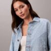 Trucker Jacket em ganga descontraído