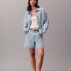 Trucker Jacket em ganga descontraído
