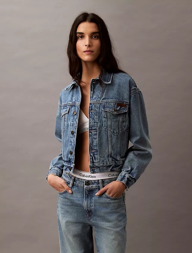 Trucker Jacket em ganga dos anos 90 Trucker Jacket em ganga dos anos 90