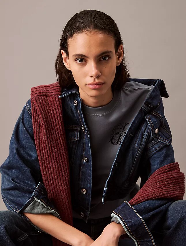 Trucker Jacket em ganga dos anos 90 Trucker Jacket em ganga dos anos 90