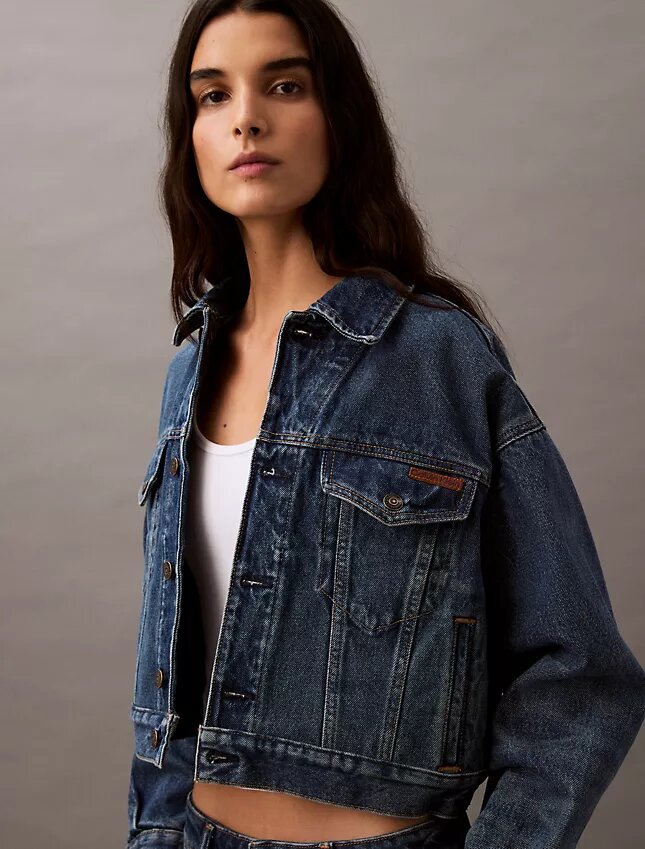 Trucker Jacket em ganga dos anos 90 Trucker Jacket em ganga dos anos 90