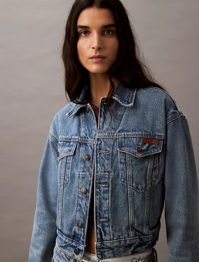 Trucker Jacket em ganga dos anos 90 Trucker Jacket em ganga dos anos 90