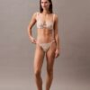Unlined Balconette bra in floral lace, black CK Black Unlined Balconette bra in floral lace, black CK Black