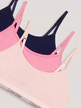 Unlined Bralette 3-Pack with Strap with Logo