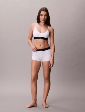 Unlined Bralette em microfibra elástica com Monogram gráfico