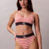 Unlined Bralette em microfibra elástica com Monogram gráfico Unlined Bralette em microfibra elástica com Monogram gráfico