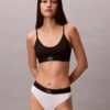Unlined Bralette em microfibra elástica com Monogram gráfico Unlined Bralette em microfibra elástica com Monogram gráfico