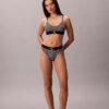 Unlined Bralette em microfibra elástica com Monogram gráfico Unlined Bralette em microfibra elástica com Monogram gráfico