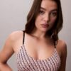 Unlined Bralette em microfibra elástica com Monogram gráfico Unlined Bralette em microfibra elástica com Monogram gráfico