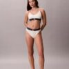 Unlined Bralette em microfibra elástica com Monogram gráfico Unlined Bralette em microfibra elástica com Monogram gráfico