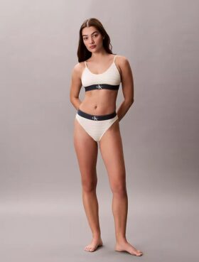 Unlined Bralette em microfibra elástica com Monogram gráfico