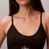 Unlined Bralette em microfibra elástica com Monogram gráfico Unlined Bralette em microfibra elástica com Monogram gráfico