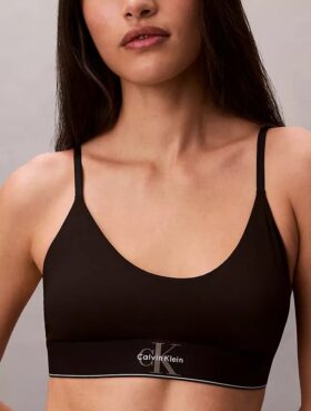 Unlined Bralette em microfibra elástica com Monogram gráfico