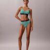 Unlined Bralette em microfibra elástica com Monogram gráfico Unlined Bralette em microfibra elástica com Monogram gráfico