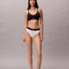 Unlined Bralette em microfibra elástica com Monogram gráfico Unlined Bralette em microfibra elástica com Monogram gráfico