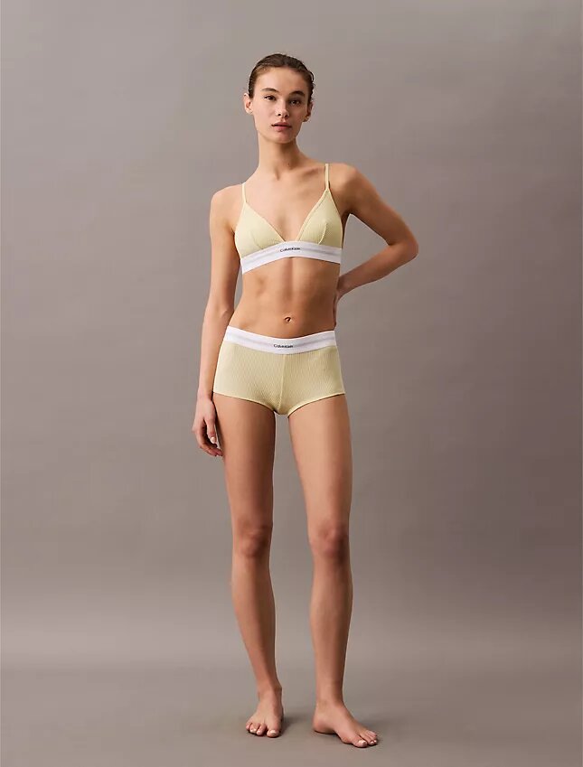 Unlined Cotton Stretch Modal Triangle Bralette Unlined Cotton Stretch Modal Triangle Bralette