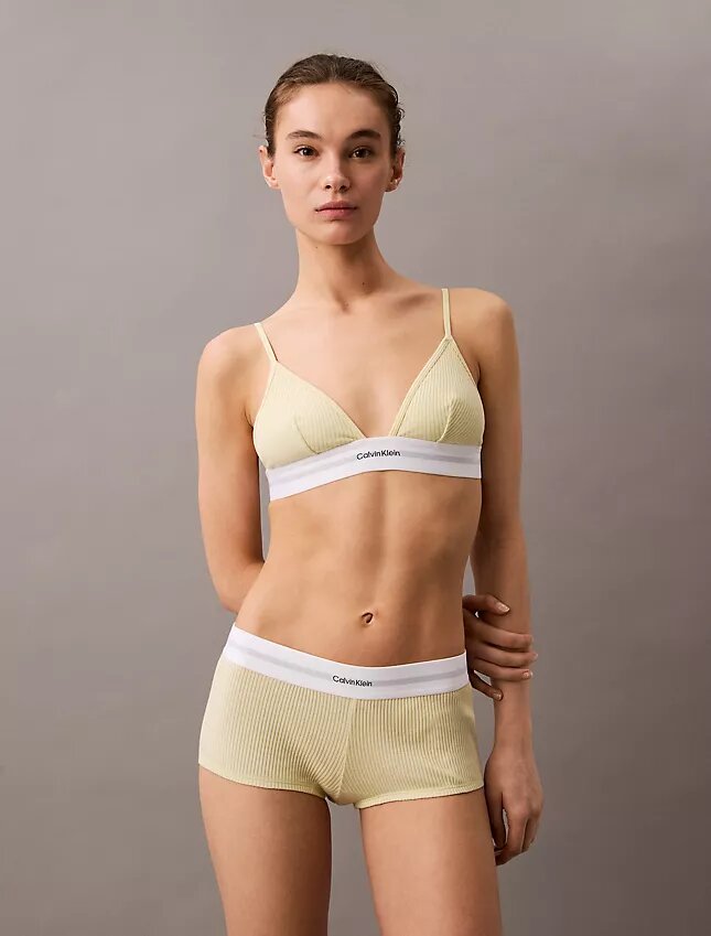 Unlined Cotton Stretch Modal Triangle Bralette Unlined Cotton Stretch Modal Triangle Bralette