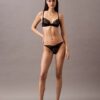Unlined Plunge Bra in geometric black lace Unlined Plunge Bra in geometric black lace