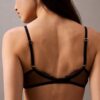 Unlined Plunge Bra in geometric black lace Unlined Plunge Bra in geometric black lace