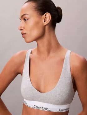 Unlined Triangle Bralette em algodão e Modal Icon