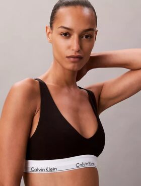 Unlined Triangle Bralette em algodão e Modal Icon