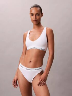 Unlined Triangle Bralette em algodão e Modal Icon