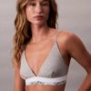 Unlined Triangle Bralette em algodão e Modal Icon