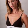 Unlined Triangle Bralette em algodão e Modal Icon