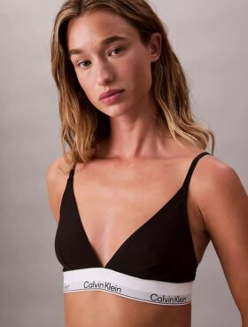Unlined Triangle Bralette em algodão e Modal Icon