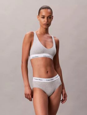 Unlined Triangle Bralette em algodão e Modal Icon
