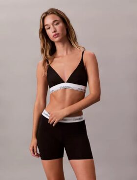 Unlined Triangle Bralette em algodão e Modal Icon