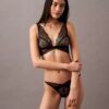 Unlined triangular bra CK Black Geo Lace Unlined triangular bra CK Black Geo Lace
