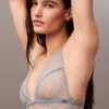 Unlined triangular bra CK Black Geo Lace Unlined triangular bra CK Black Geo Lace