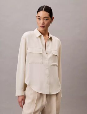 Utility Shirt descontratada com botões Utility Shirt descontratada com botões