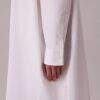 Vestido camisa de algodão com corte descontraído
