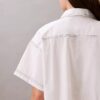 Vestido-camisa mini em sarja de algodão Vestido-camisa mini em sarja de algodão