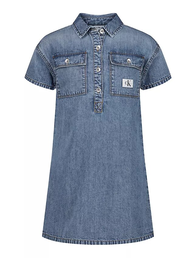 Vestido de camisa em Denim para meninas Vestido de camisa em Denim para meninas