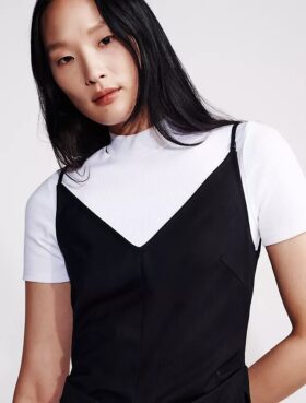 Vestido de corte ajustado em mistura de lã