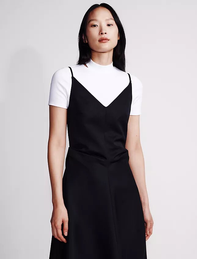 Vestido de corte ajustado em mistura de lã Vestido de corte ajustado em mistura de lã