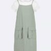 Vestido de duas peças com alças para meninas Vestido de duas peças com alças para meninas