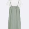 Vestido de duas peças com alças para meninas Vestido de duas peças com alças para meninas